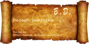 Bezegh Dominika névjegykártya